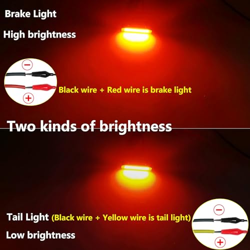 1Pcs 15 Red Leds Waterproof Motorcycle Led License Plate Light,Brake Stop Light,Tail Light,Trailer Light,Side Marker Light,Signal Warning Light for Motorcycle Scooter Bike ATV Car RV SUV