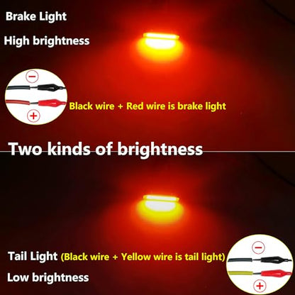 1Pcs 15 Red Leds Waterproof Motorcycle Led License Plate Light,Brake Stop Light,Tail Light,Trailer Light,Side Marker Light,Signal Warning Light for Motorcycle Scooter Bike ATV Car RV SUV