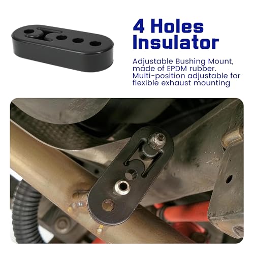 16PCS Rubber Exhaust Hanger Kit with Heavy Duty 2 Hole & 4 Hole - size: 16PCS