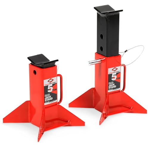 AFF Heavy Duty Pin Type Jack Stands, 5 Ton (10,000 Lbs) Capacity, 1 Pair, 3305A