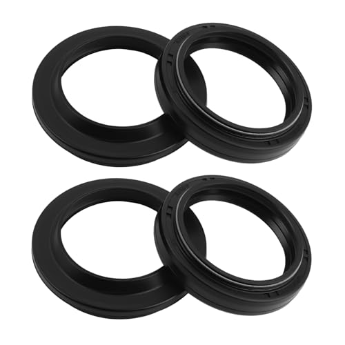 Fork Seals Kit,2PCS Motorcycle Front Fork Oil Seals & 2PCS Dust Seal Replacement Compatible with Honda Suzuki Yamaha,Professional Anti-Leak Forks Seal Motorcycle Accessories
