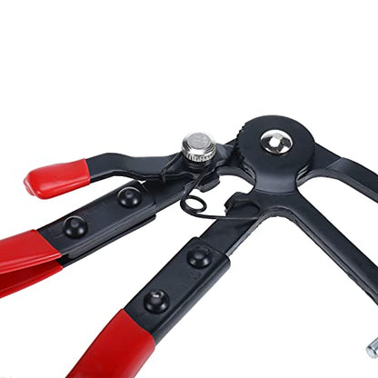 3Pcs Hose Clamp Pliers Kit, Long Reach Wire Spring Hose Clamp Plier Wire Long Clip Removal Tool, 45 Degree Angled Hose Clamp Plier, Flat Band Hose Clamp Plier for Automotive Coolant Radiator
