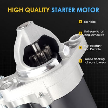 New Starter Compatible with Honda GX630, GX630H, GX630R, GX630RH, GX660, GX660R, GX660RH, GX690, V-Twin Engine 2007-2013 2280009480, 31200Z0A003, 31200Z6L003, DDWDN, 428000-6410, SND0728 - color: 2280009480