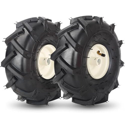 GICOOL 11x4.00-4 Tiller Tire & Wheel 3/4" Axle, 2PK for Craftsman Troy-Bilt - size: 11x4.00-4, 3/4" Axle Bore