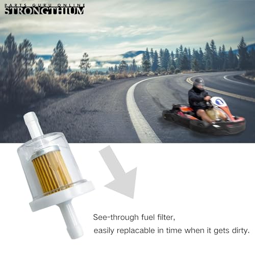Strongthium 3x 691035 1/4" Inline Fuel Gas Filter - size: 3pcs