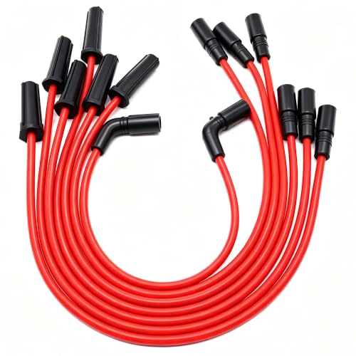Spark Plug Wires Silicone 8MM Compatible with Chevrolet Silverado - style: V6-262