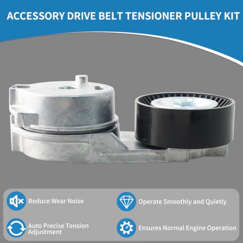 38323 Engine Belt Tensioner Serpentine Belt Drive Idler Pulley Kit - size: 90K-38323E