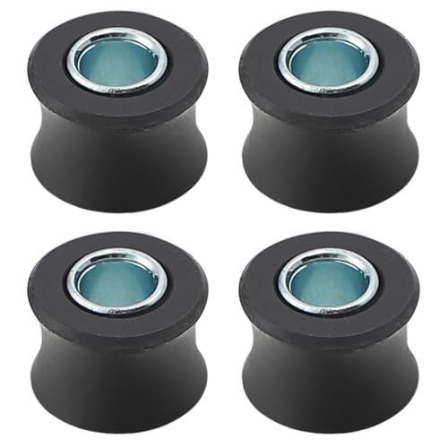 Minho 4Pcs 10MM Rear Shock Absorbing Suspension Bushing Set in Rubber Material Compatible with Most Motorcycles Scooter ATV UTV Go Kart,Black Color - color: black, size: ID; 10MM