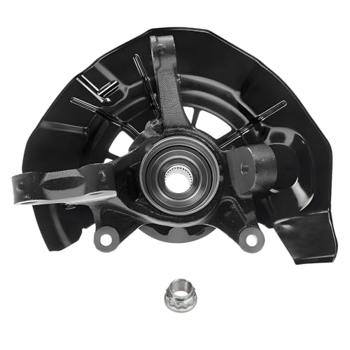 Detroit Axle - Front Steering Knuckles & Wheel Hub Bearings Drilled Rotors - size: 6PRU48638/KIT