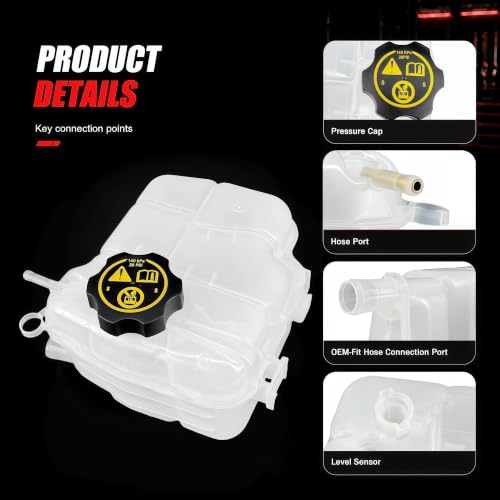603-383 Coolant Reservoir Tank for Chevrolet Cruze 2011-2016 1.4L - size: 603-383