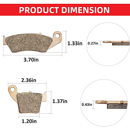 Front Rear Brake Pads Sintered for Honda CRF450R CRF250R CR250 CR125 CRF450X CRF250X CRF450 CRF250 CR250R CR125R