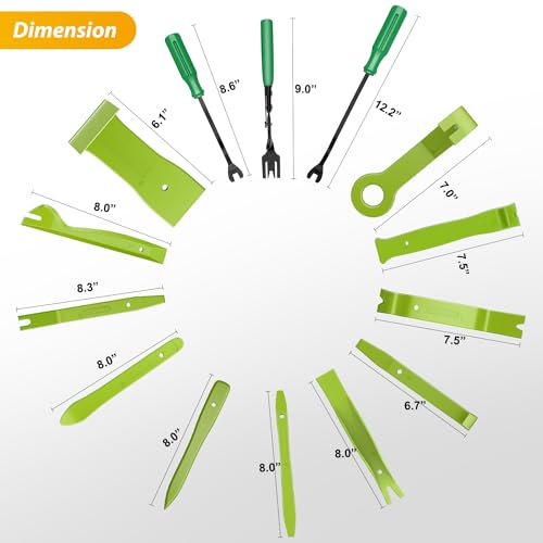 GOOACC 102Pcs Car Push Retainer Clips & Auto Fasteners Assortment - color: 102Pcs Green