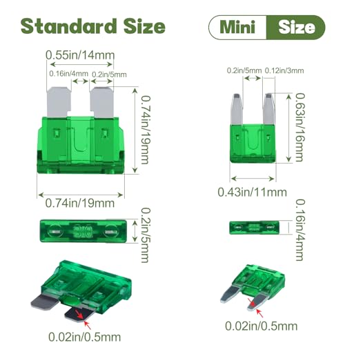 231 Pcs Standard Blade Fuses Kit Car Fuse Assortment Kit RV Fuses - size: 231PCS