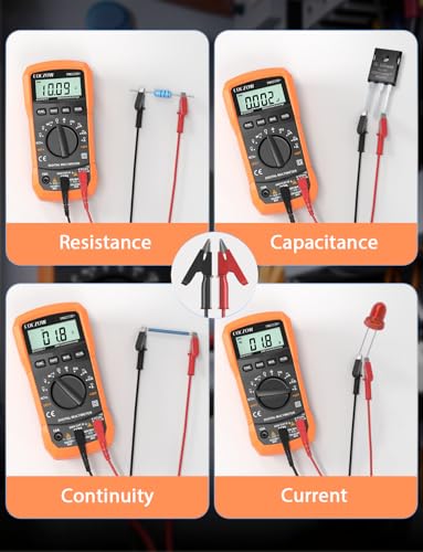 Digital Multimeter,Multimeter Tester, High Sensitivity Voltmeter Ammeter Ohmmeter NCV Circuit Checker Measures AC/DC Voltage,AC/DC Current, Resistance, Diodes, Continuity, Transistor