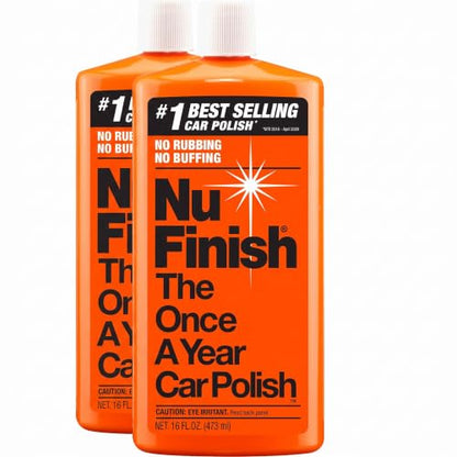 Nu Finish Car Polish, NF-76 Liquid Polish for Cars, Trucks, 16 Fl Oz Each (Pack of 2) - size: Polish (Pack of 2)