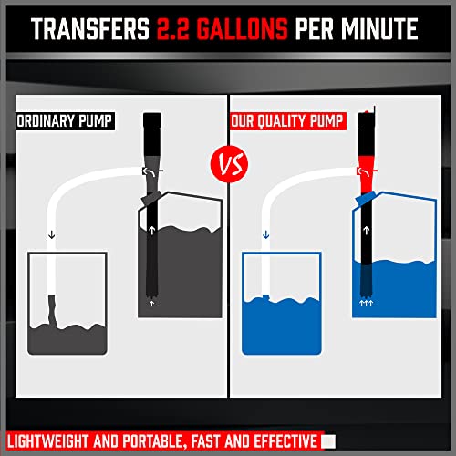 SEDY Electric Hand Pump, Portable Battery Powered Transfer Pump, Multi-Use Siphon Liquid Extractor for Gasoline, Diesel, Fuel, and Water Transfer - style: Portable Tube Style