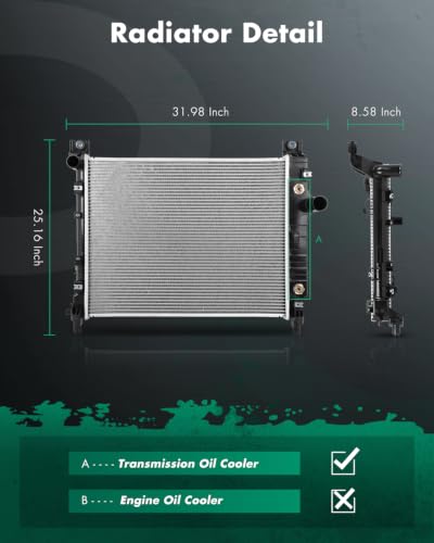 SCITOO Engine Coolant Radiator compatible with Dodge Dakota Durango - size: 2294