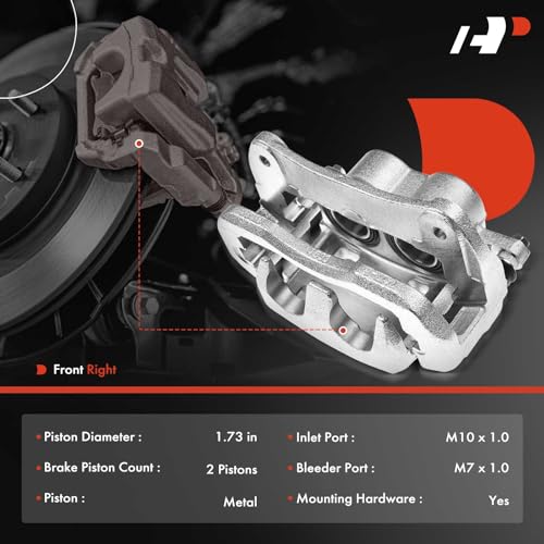 A-Premium Front Right Passenger Disc Brake Caliper with Bracket - style: Front Passenger Side