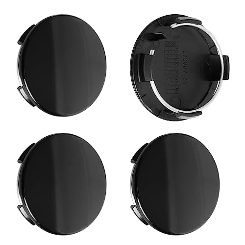 2.25Inch 57MM Wheel Center Caps for Tesla Model S Model X Model Y Model 3 Rivian R1T Rim Hub Caps 6005879 00 A, Pack of 4 (Gloss Black, Outer 57MM, Inner 50MM, Easy DIY Installation) - color: Gloss Black, size: Outer 57.2MM , Inner 50.0MM