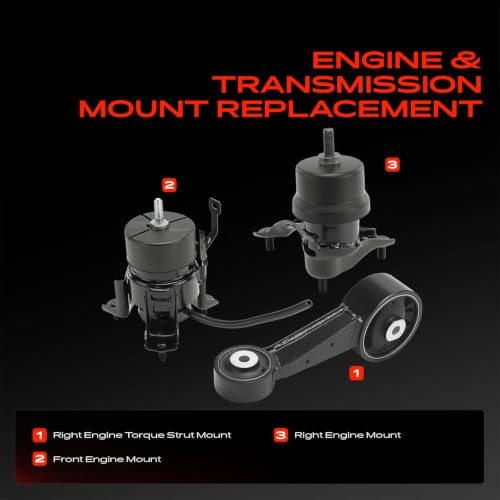 A-Premium Engine Motor Mount and Torque Strut Mount Kit, Set of 4
