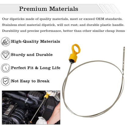 53034117AB Transmission Fluid Dipstick, Compatible with Dodge Ram 2500 3500 6.7L 68RFE 2007-2022, Transmission Fluid Level Indicator, Replace 53034117AA - size: 53034117AB
