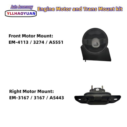 Yllhaoyuan Complete Set of 4 Motor Mounts for 2011-2019 Journey 3.6L AWD - size: 2011-2019 Dodge Journey 3.6L
