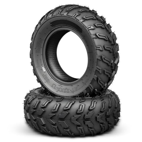 PROPARTS Set of 2 22x7-11 ATV UTV Tires 22x7x11 6PR Off-road Quad Tires Compatible with Honda Recon 250 Suzuki Ozark 250 All Terrain Tire, Tubeless - size: 22x7-11