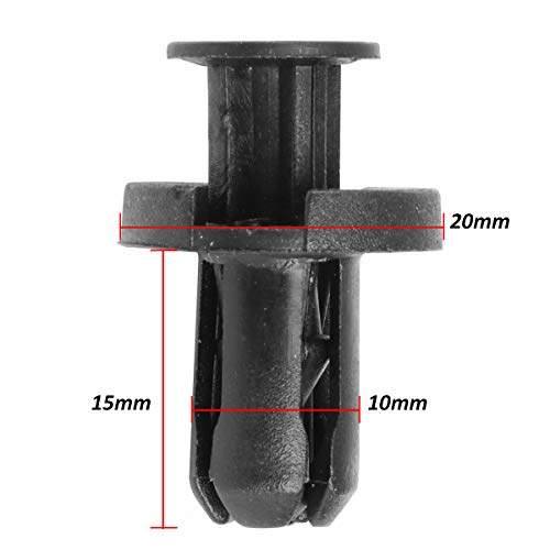 DNA Motoring BMP-Rivet Push Pin Rivet Car Body Clips - [Pack of 50] 10mm BMP Car Fasteners Kit, Nylon, Black - style: 50pcs
