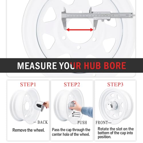 RTRHINOTUNING 2.80" Hub 2.91" H Push Through Center Caps for Trailers Trucks Wheel Rims 4 Pack Chrome Hub Covers - color: Chrome, size: 2.80" Center Hole, 2.91" Height