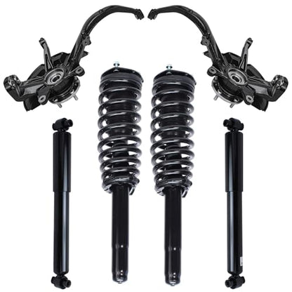 Detroit Axle - Front 6pc Steering Knuckles Kit for Ford Fusion Lincoln MKZ - size: 6AQU47660/ strut shock sway kit