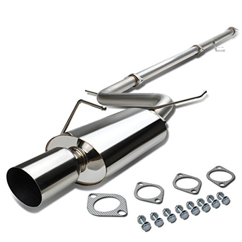 Auto Dynasty 4" Slant Catback Exhaust Tip System For 2006-2008 Mitsubishi