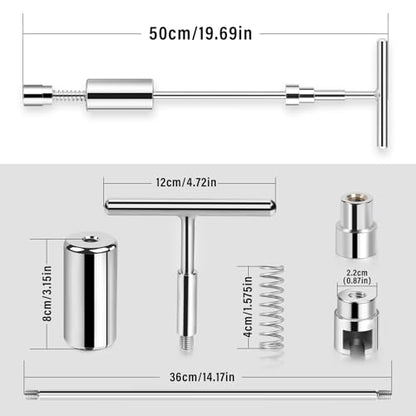 Car Paintless Dent Repair Puller Adjustable T-Bar Tool with Two Use Ways for Car Auto Body Hail Damage Dent Removal - color: Repair Kit A