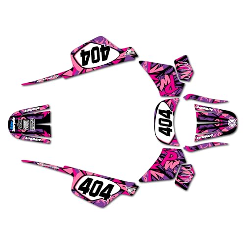 Graphics Kit for Yamaha PW 50 (All Years) Shatter Series Pink 09 Mil - Dirt Pit Bike Motorcycle Stickers, Dirtbike Racing Automotive Decal Motocross Accessories no-Plastics - color: Pink, size: 9 Mil - Easy Go