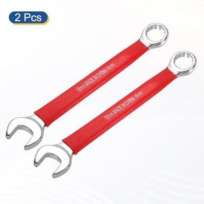 HARFINGTON 2Pcs Metric Combination Wrench 16mm 12-Point Box & Open End CR-V - size: 16mm