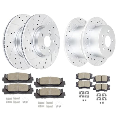 Acinoparts Front and Rear Brake Kit Replacement for Toyota Avalon - size: HMBK20301