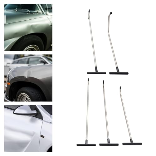 Paintless Dent Repair Kit, Professional Car Dent Puller Set with Taper Head and S/O-Hook Hooks, Stainless Steel Dent Removal Tools for DIY Auto Body Repair