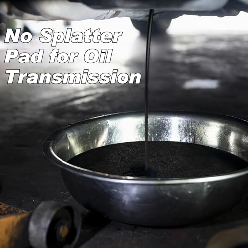 3 Pcs 22'' Oil Drain Splash Pad, Heat-Resistant Square No-Splatter Pad fits Most Oil Drains Anti Oil Splash Pad for Car Oil Changing Drain Pan Transmission, Black