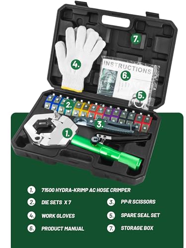 Manual Hydraulic AC Hose Crimper Kit for Beadlock Fittings