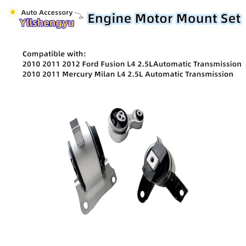 Engine Motor Mount Kit for Fusion 2010-2012 - size: 2010-2012 Ford Fusion L4 2.5L