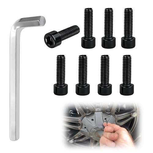 8 Pack Upgrade Fuel Wheel Center Cap Screws, with Adapter Tool - style: 8 Pcs 1001-63-B