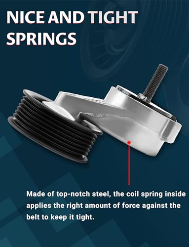Drive Belt Tensioner Assembly with Pulley for Grand Cherokee 5.2L/5.9L - size: 38116