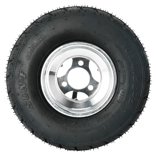 2pcs Front 5in Rain Road Tires, 10x4.50-5 10x4.50x5 Go Kart Tires and Rims for Racing Kart Quad Drifting Mini Bikes (Offset: 32mm) - size: 2 tire
