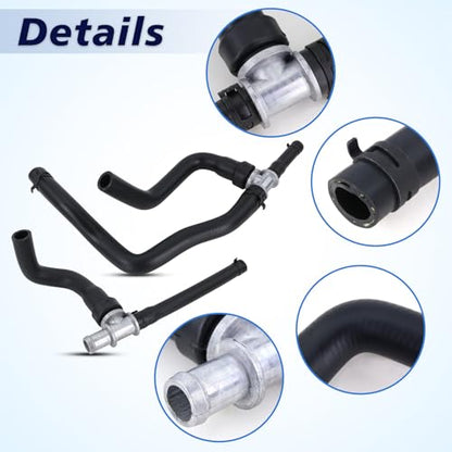 Heater Hose With TEE Supply-Return Compatible With 2008-2020 Dodge Journey 2.4VVT Heater Hose Set Replace#5058437AK 5058437AI 5058437AD(2PCS)