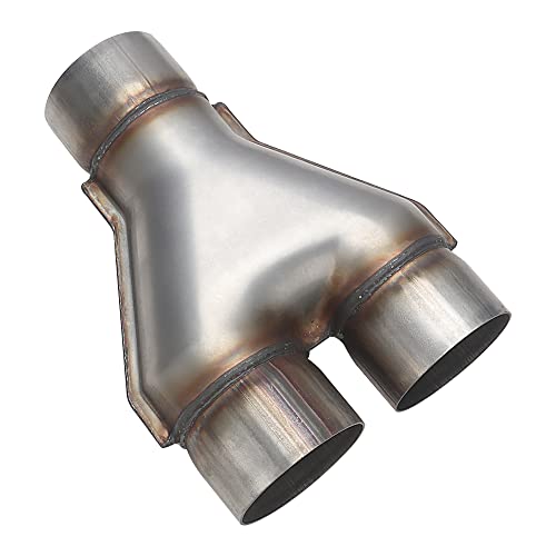 A-KARCK Exhaust Y Pipe 3" Inlet, Stainless Steel 10" Long Dual 3" Outlet Y Pipe Withstands High Temperatures (Wide-body) - color: Y Pipe, size: 3.0inch 10"Long Wide