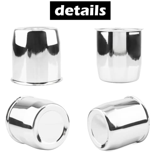 4Pcs 3.27" OD 3.54" H Push Through Trailer Wheel Center Cap for Rim - color: Chrome, size: 3.27" Hub 3.46" H