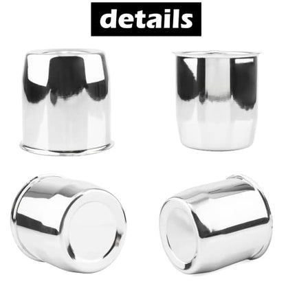 4Pcs 3.27" OD 3.54" H Push Through Trailer Wheel Center Cap for Rim - color: Chrome, size: 3.27" Hub 3.46" H