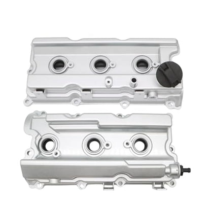 Aluminum Valve Cover Compatible with Pathfinder Frontier NV1500 NV2500 4.0L - color: Silver