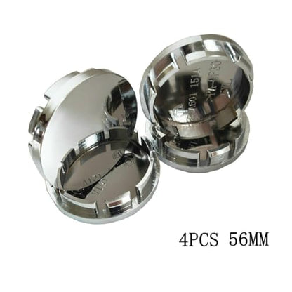 Chrome 4pcs 56mm Car Wheel Center Caps Hub Tyre Rim Hub Cap Cover ABS Universal