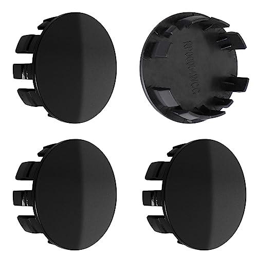 2.4Inch 62MM Wheel Center Caps, Pack of 4 (Gloss Black, Outer 62MM, Inner 56MM, Easy DIY Installation) - color: Gloss Black, size: Outer 62.0MM , Inner 56.4MM