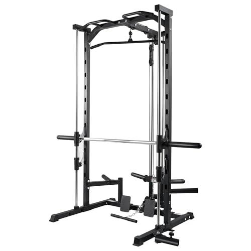 RitFit Smith Machine Power Rack with LAT-Pull Down System - style: Smith Machine Black 1.0